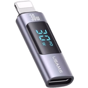 خرید مبدل یوسمز SJ681؛ مبدل USB-C به Lightning با پشتیبانی از شارژ سریع 30 وات، نمایشگر دیجیتال توان، بدنه آلومینیومی و طراحی کوچک و سبک.