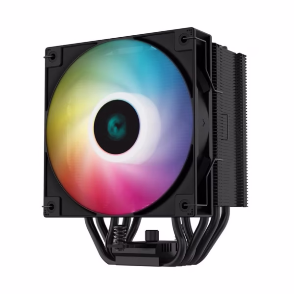فن خنک‌کننده سیستم دیپ کول AG500 BK ARGB V2 با پنج لوله مسی، فن 120 میلی‌متری PWM و نورپردازی ARGB، عملکرد خنک‌کنندگی قدرتمند و بی‌صدا را برای پردازنده‌های اینتل و AMD ارائه می‌دهد.