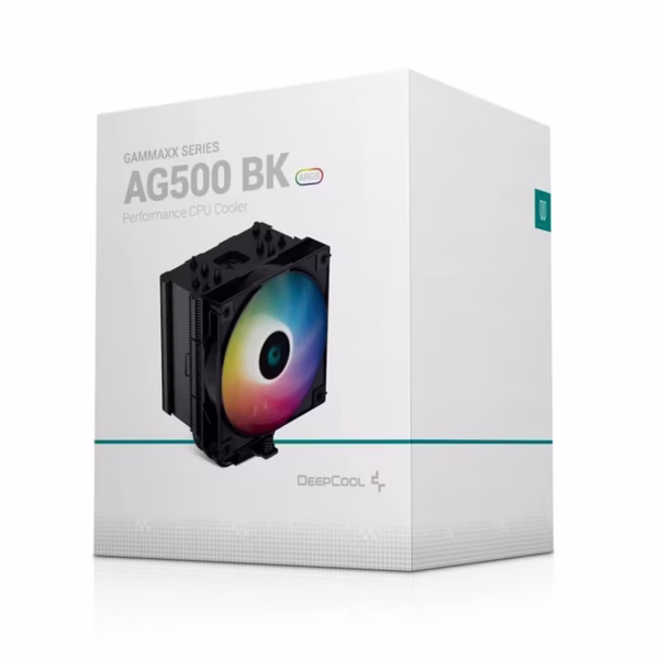 فن خنک‌کننده سیستم دیپ کول AG500 BK ARGB V2 با پنج لوله مسی، فن 120 میلی‌متری PWM و نورپردازی ARGB، عملکرد خنک‌کنندگی قدرتمند و بی‌صدا را برای پردازنده‌های اینتل و AMD ارائه می‌دهد.