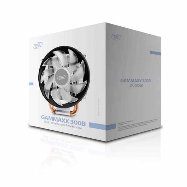 فن Deepcool GAMMAXX 300 با سه هیت‌پایپ تماس مستقیم و فن 120mm PWM، خنک‌کنندگی عالی و نویز پایین برای پردازنده‌های میان‌رده ارائه می‌دهد.