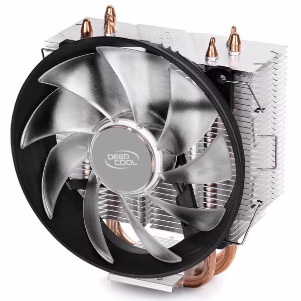 فن Deepcool GAMMAXX 300 با سه هیت‌پایپ تماس مستقیم و فن 120mm PWM، خنک‌کنندگی عالی و نویز پایین برای پردازنده‌های میان‌رده ارائه می‌دهد.