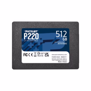 اس اس دی اینترنال پتریوت P220 ظرفیت 512GB و رابط SATA III، سرعت بالا، مصرف کم و عمر طولانی دارد. انتخابی ایده‌آل برای ارتقای لپ‌تاپ و PC.