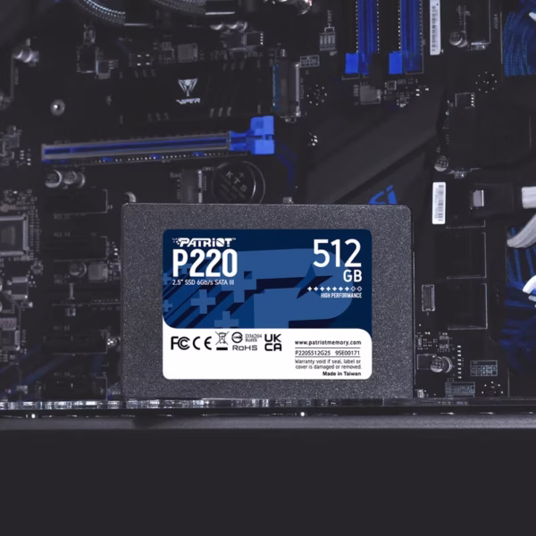 اس اس دی اینترنال پتریوت P220 ظرفیت 512GB و رابط SATA III، سرعت بالا، مصرف کم و عمر طولانی دارد. انتخابی ایده‌آل برای ارتقای لپ‌تاپ و PC.