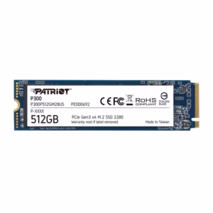 اس اس دی پتریوت مدل P300 با ظرفیت 512GB با رابط PCIe Gen3 x4 و سرعت خواندن تا 1700MB/s گزینه‌ای عالی برای افزایش سرعت بوت، اجرای بازی و نرم‌افزار است.