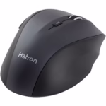 ماوس بیسیم هترون HMBT130SL با طراحی ارگونومیک، کلیک بیصدا و دقت قابل تنظیم (DPI 800/1200/1600) مناسب کارهای روزمره و اداری است