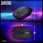 ماوس بی‌سیم هترون مدل HMW112SL با طراحی ارگونومیک، اتصال بی‌سیم 2.4GHz، دقت قابل تنظیم 1600 DPI و سازگاری با ویندوز و مک، گزینه‌ای اقتصادی و کاربردی برای استفاده روزمره و اداری است