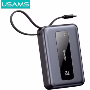 خرید پاوربانک یوسمز مدل CD243 با ظرفیت 20000 میلی‌آمپر ساعت و توان 65 وات. مجهز به شارژ سریع، نمایشگر دیجیتال، چند پورت خروجی و باتری پلیمری بادوام. مناسب گوشی، تبلت و لپ‌تاپ.