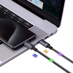کابل شارژ و دیتای یوسمز SJ661 با توان 60 وات، انتقال داده 480Mbps و طول 1.2 متر؛ مقاوم، مناسب شارژ سریع و سازگار با دستگاه‌های USB-C.