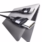 خریدکابل شارژ و انتقال دیتا یوسمزSJ727 با توان 240 وات، پشتیبانی از PD 3.1 و تراشه E-Marker، سرعت انتقال داده 480Mbps و طول 1.2 متر.