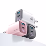 شارژر دیواری یوسمز CC229 با توان 30 وات، فناوری GaN، دو پورت USB-A و USB-C، پشتیبانی از PD و QC 3.0 و نمایشگر دیجیتال، مناسب شارژ سریع گوشی و تبلت.