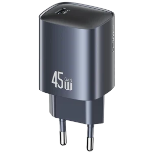 شارژر دیواری یوسمز USAMS CC323 T66 با توان 45 وات، فناوری GaN، پورت USB-C و پشتیبانی از PD 3.0؛ مناسب شارژ سریع گوشی، تبلت و دستگاه‌های سازگار.