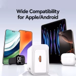خرید شارژر دیواری یوسمز USAMS CC329 T69 با توان 30 وات، خروجی USB-C، پشتیبانی از PD 3.0، طراحی جمع‌وجور و سیستم‌های حفاظتی چندگانه؛ مناسب شارژ سریع گوشی و تبلت.