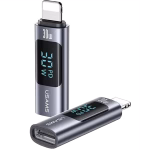 خرید مبدل یوسمز SJ681؛ مبدل USB-C به Lightning با پشتیبانی از شارژ سریع 30 وات، نمایشگر دیجیتال توان، بدنه آلومینیومی و طراحی کوچک و سبک.