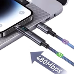 خرید مبدل یوسمز SJ681؛ مبدل USB-C به Lightning با پشتیبانی از شارژ سریع 30 وات، نمایشگر دیجیتال توان، بدنه آلومینیومی و طراحی کوچک و سبک.