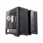 کیس لاجیکی LogiKey C634B با پنل شیشه‌ای، بدنه SPCC، پشتیبانی از مادربرد E-ATX و ATX، کارت گرافیک تا 415mm و 4 فن پیش‌فرض، مناسب سیستم گیمینگ.
