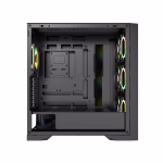 کیس لاجیکی LogiKey C634B با پنل شیشه‌ای، بدنه SPCC، پشتیبانی از مادربرد E-ATX و ATX، کارت گرافیک تا 415mm و 4 فن پیش‌فرض، مناسب سیستم گیمینگ.