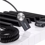 خرید گیرنده بلوتوثی یوسمز USAMS SJ464 با Bluetooth 5.0، خروجی AUX، میکروفون داخلی، کابل فنری و قابلیت مکالمه هندزفری؛ مناسب خودرو و سیستم صوتی.