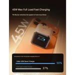 خرید شارژر دیواری انکر Nano A121D 45W با توان 45 وات، پورت USB-C، فناوری PD و PPS، نمایشگر هوشمند، طراحی کوچک و دوشاخه تاشو؛ مناسب شارژ سریع گوشی و تبلت.